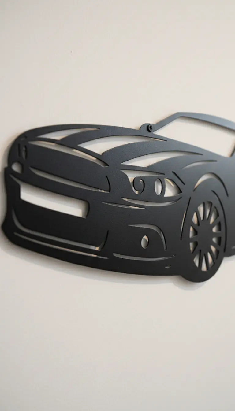 Black car body on a white background